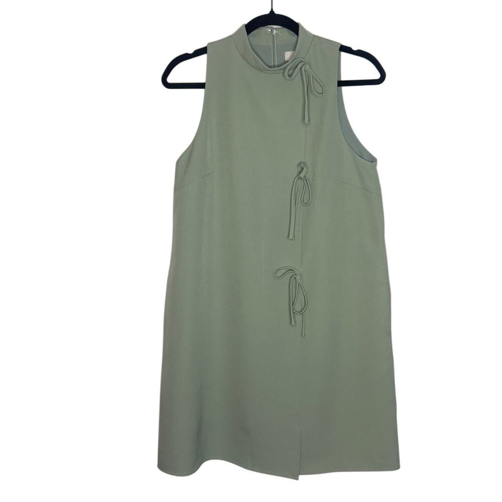 Love, Bonito Sage Green Mock Neck Sleeveless Mini Dress Size 6
